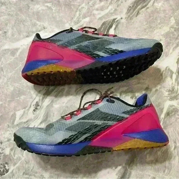 Reebok Nano X1 TR Adventure Grey Black Blue Pink Women Cross Training H67963 - Picture 6 of 12